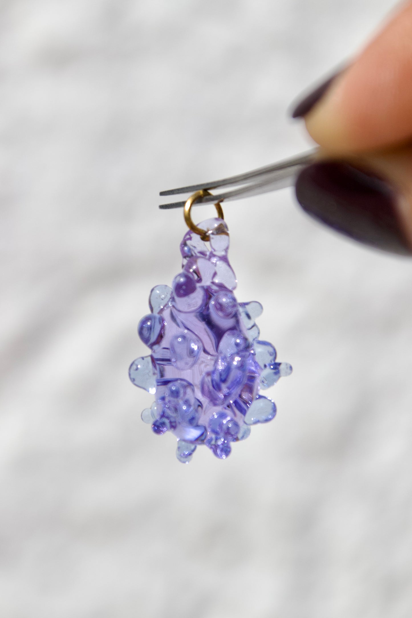 Bean Necklace - Purple