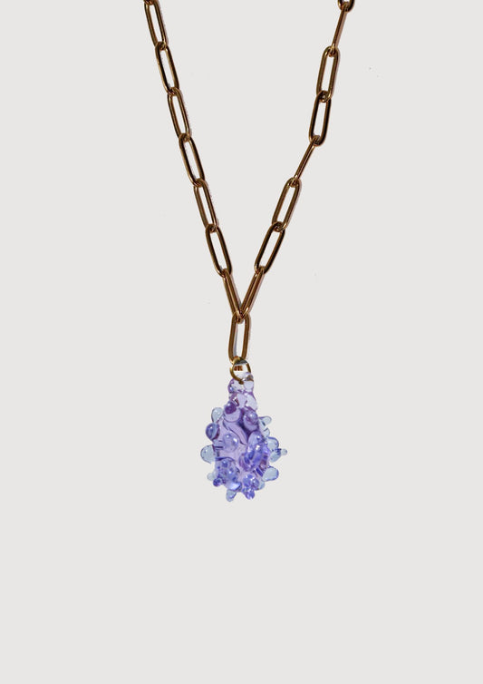 Bean Necklace - Purple