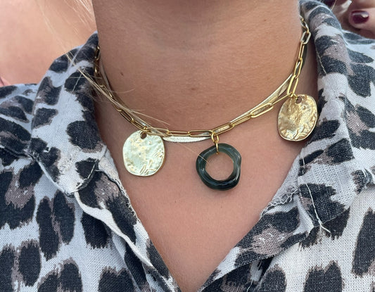 Loop Necklace - Dark cyan