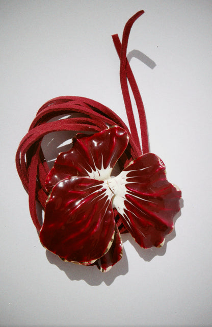 Flower Choker Red