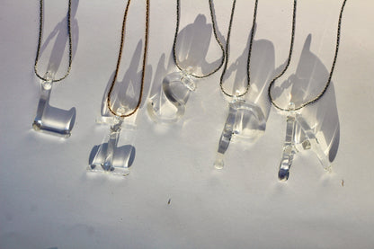 Letter Glass Necklace